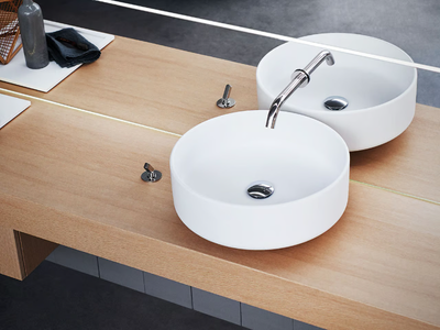 BJHON 1 - Countertop round Cristalplant® washbasin _ Agape