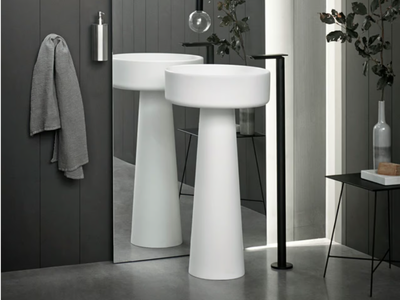 BJHON 1 - Freestanding round Cristalplant® washbasin _ Agape