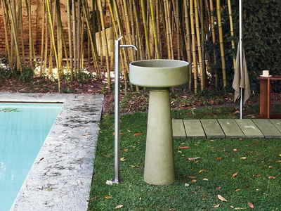 BJHON 1 OUTDOOR - Freestanding Cementoskin® washbasin _ Agape