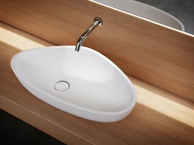 DROP - Countertop Cristalplant® washbasin _ Agape