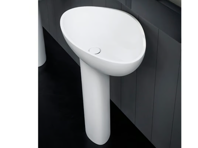 DROP - Freestanding pedestal Cristalplant® washbasin _ Agape