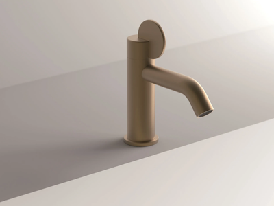 LIMÓN - Countertop 1 hole brass washbasin mixer _ Agape