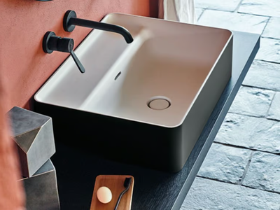 MARSIGLIA - Countertop rectangular Cristalplant® washbasin _ Agape
