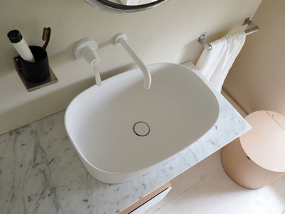 NEB - Countertop oval Cristalplant® washbasin _ Agape