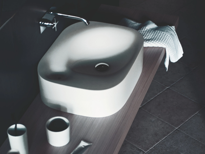 NIVIS - Countertop rectangular Cristalplant® washbasin _ Agape