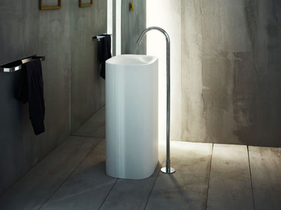 NIVIS - Freestanding rectangular Cristalplant® washbasin _ Agape