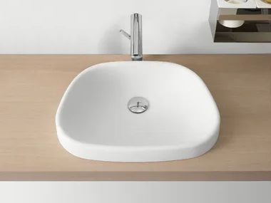 PEAR - Semi-inset Cristalplant® washbasin _ Agape