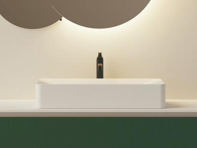 RASO - Countertop rectangular washbasin _ Agape