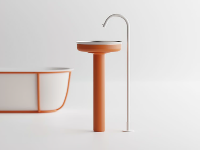 UNDICI INOX - Freestanding round stainless steel washbasin _ Agape