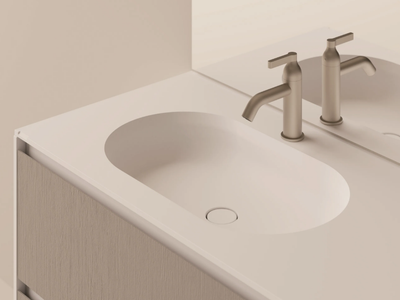 UNDICI - Undermount oval Solid Surface washbasin _ Agape
