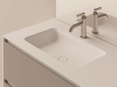 UNDICI - Undermount rectangular Solid Surface washbasin _ Agape