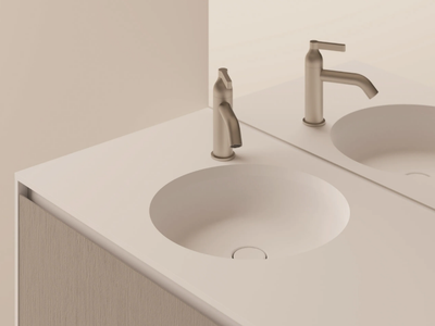 UNDICI - Undermount round Solid Surface washbasin _ Agape