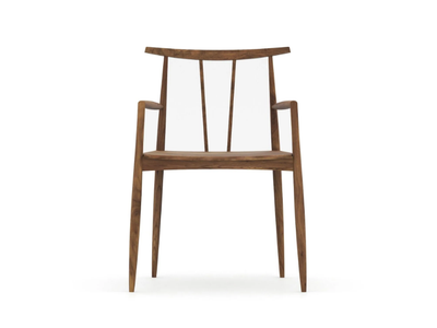 KAY - Solid wood chair with armrests _ Air Division