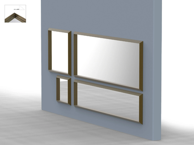 CLASSIC - Rectangular framed metal mirror _ ALBEDO