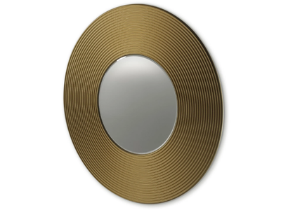 GONG A - Round wall-mounted MDF mirror _ ALBEDO