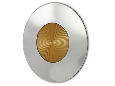 GONG B - Round framed wall-mounted MDF mirror _ ALBEDO