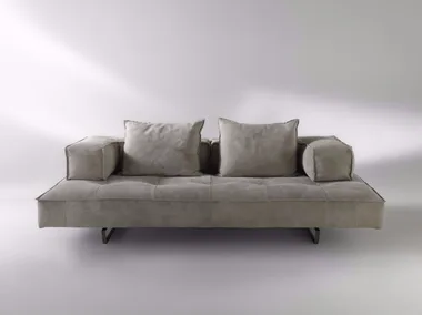 M1 - 2 seater sled base nabuk sofa _ ALBEDO