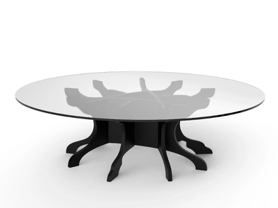 TALE - Low round birch coffee table _ ALBEDO