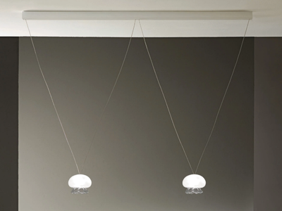 BARRA X2 MEDUSINA - LED Borosilicate glass pendant lamp _ Album