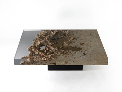 RAPOLANO - Rectangular rapolano travertine coffee table _ Alcarol