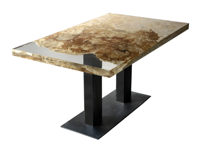 RAPOLANO - Rectangular rapolano travertine dining table _ Alcarol