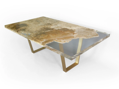 RAPOLANO - Rectangular rapolano travertine table _ Alcarol
