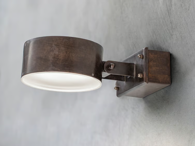 ACELUM - LED wall-mounted adjustable brass Outdoor spotlight _ Aldo Bernardi
