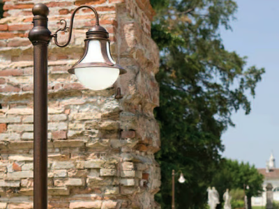 LOGGIA - Metal garden lamp post _ Aldo Bernardi
