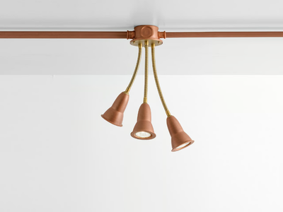 MULTIBOX SYSTEM - LED adjustable copper ceiling lamp with swing arm _ Aldo Bernardi