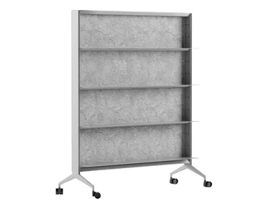 ALINE WORK_J12 - Sound absorbing aluminium office screen with casters _ Alias