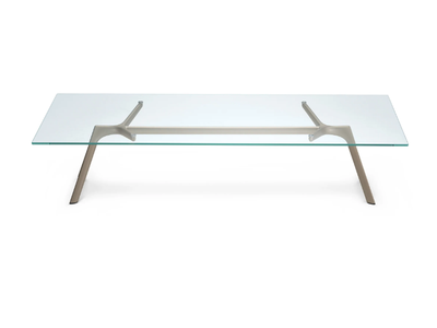 DRY LOW TABLE - 45B - Rectangular glass and aluminium coffee table _ Alias