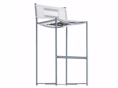 GREEN - 225_O - High polyester garden stool with back _ Alias