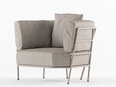 INDOOR ARMCHAIR / 376 - Fabric armchair with armrests _ Alias