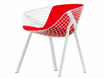 KOBI PAD MEDIUM - 043 - Steel chair with armrests _ Alias