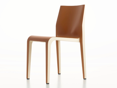LALEGGERA HIDE LEATHER - Stackable ash chair with hide leather cover _ Alias