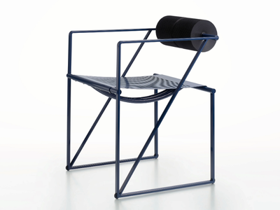 SECONDA - 602 - Perforated metal chair with armrests _ Alias