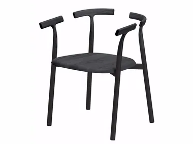 TWIG 4 - 10C - Aluminium and wood chair with armrests _ Alias