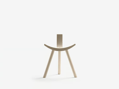 HIRUKI - Oak stool with back _ ALKI