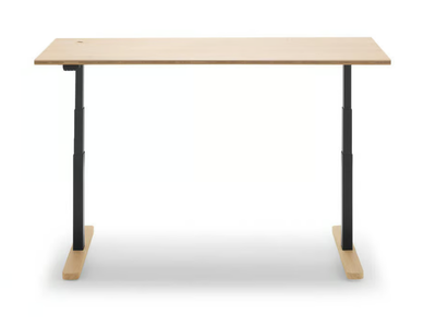 IGAN - Rectangular height-adjustable oak writing desk _ ALKI