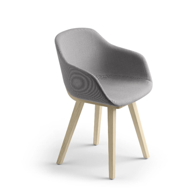 KUSKOA BI - Upholstered fabric chair with armrests _ ALKI
