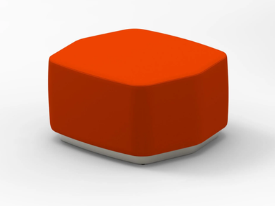 AIRWAVE 01 - Upholstered square fabric pouf _ Altek