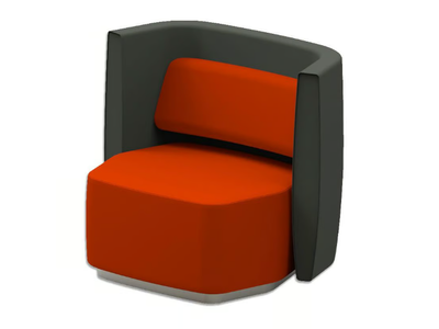 AIRWAVE 03 - Upholstered armchair with backrest for contract use _ Altek