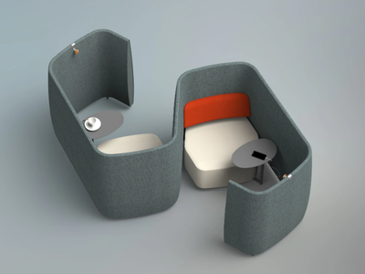 AIRWAVE 06/P/T - Upholstered armchair with high backrest, power socket and swivel table _ Altek