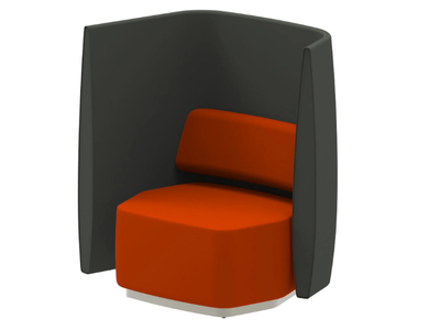 AIRWAVE 07 - Upholstered armchair with high backrest for contract use _ Altek