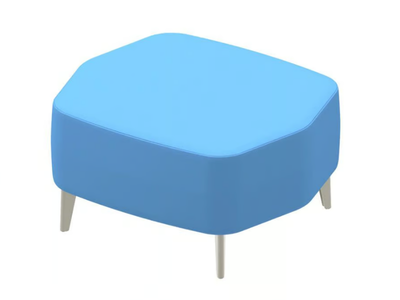 AIRWAVE 16 - Upholstered fabric pouf with leg base _ Altek