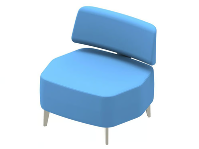 AIRWAVE 17 - Fabric upholstered armchair with leg base _ Altek