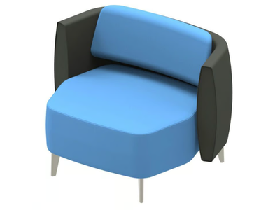 AIRWAVE 18 - Fabric upholstered armchair with leg base _ Altek