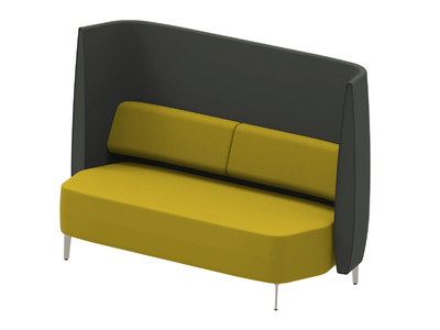 AIRWAVE 28 - Fabric sofa with high backrest and leg base _ Altek