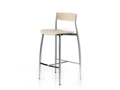 BABA - Steel and wood counter stool _ Altek