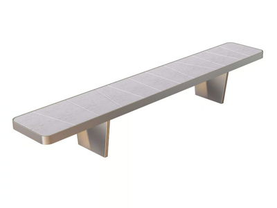 DOLMEN/2 - Lapitec® and steel garden bench _ Altek